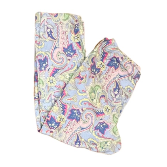 Lauren Ralph Lauren Colorful Paisley Tapered Pants - Picture 1 of 4
